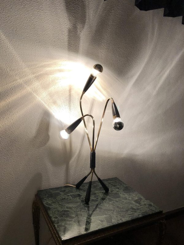 60's Brass Table 3 Light