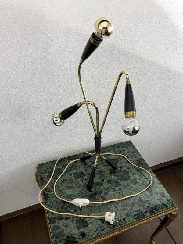 60's Brass Table 3 Light - Image 4