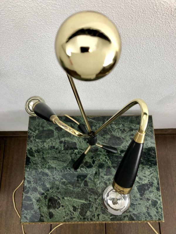 60's Brass Table 3 Light - Image 8