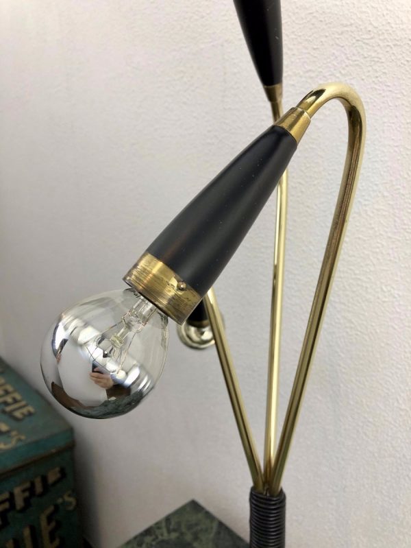 60's Brass Table 3 Light - Image 9