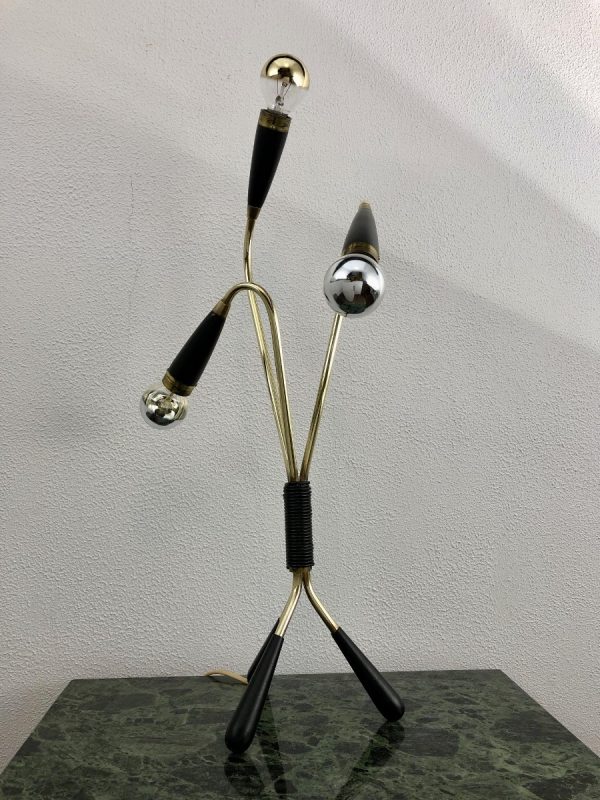 60's Brass Table 3 Light - Image 10