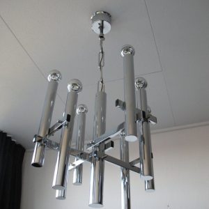 Chandelier by Gaetano Sciolari Lamp - Italian 60's Pendent Light
