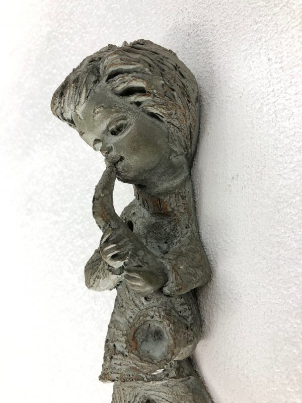 Ceramic Wall Decoration, Boy with Saxophone - Image 4