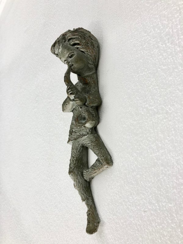 Ceramic Wall Decoration, Boy with Saxophone - Image 3