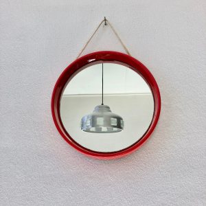 Red 70's Space Age Mirror