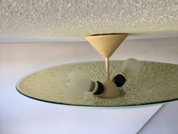 50's Glass Ceiling Lamp - Image 6