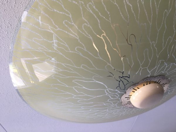 50's Glass Ceiling Lamp - Image 4