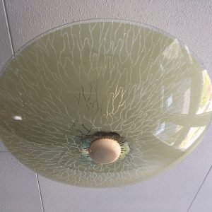 50's Glass Ceiling Lamp