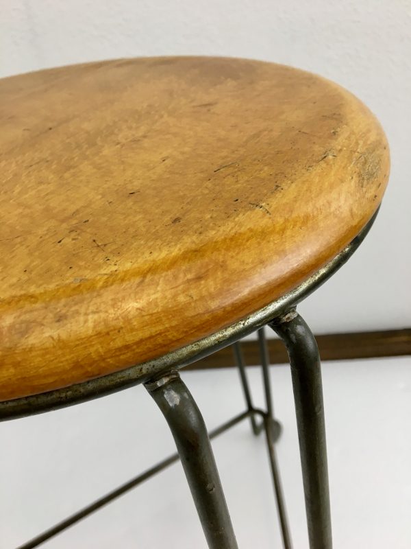 1930, 1950, design, Furniture, industrial, Jan_van_der_Togt, Kruk, Midcentury_modern, original, retro, Stool, Tomado_Holland, tripod, vintage