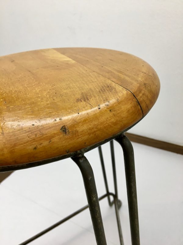 1930, 1950, design, Furniture, industrial, Jan_van_der_Togt, Kruk, Midcentury_modern, original, retro, Stool, Tomado_Holland, tripod, vintage