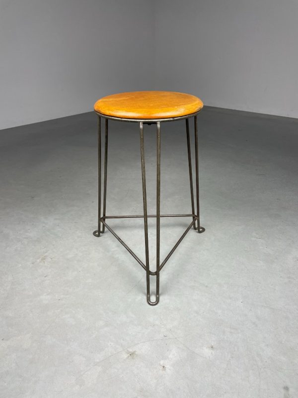 echtvintage Industrial Tomado stool - Jan van der Togt -echt Vintage tripod -1930's design krukje - Holland