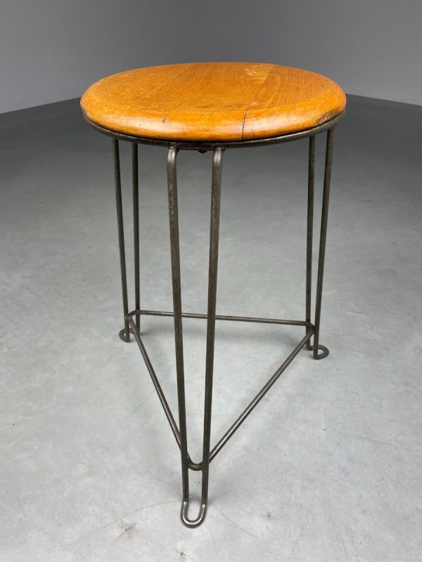 echtvintage Industrial Tomado stool - Jan van der Togt -echt Vintage tripod -1930's design krukje - Holland