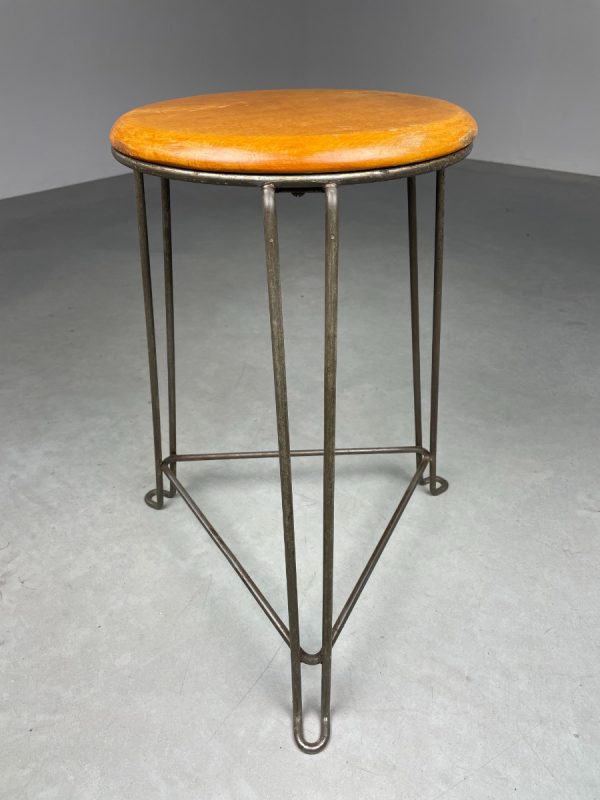 echtvintage Industrial Tomado stool - Jan van der Togt -echt Vintage tripod -1930's design krukje - Holland