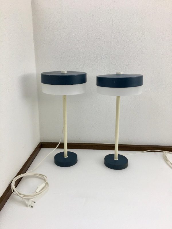 Very Rare 50's Table Light Set - Philips - Louis Kalff Lamp echt vintage