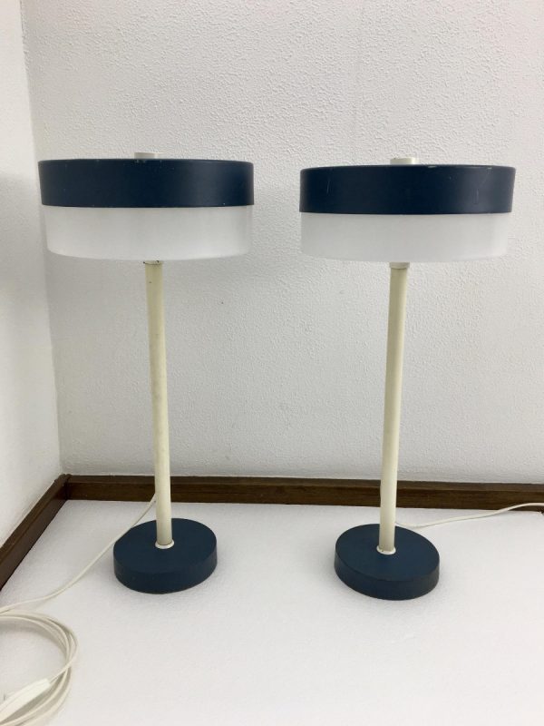 Very Rare 50's Table Light Set - Philips - Louis Kalff Lamp echt vintage