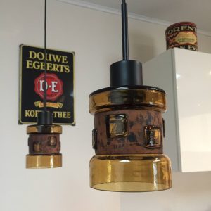 Glass Copper Pendant Light