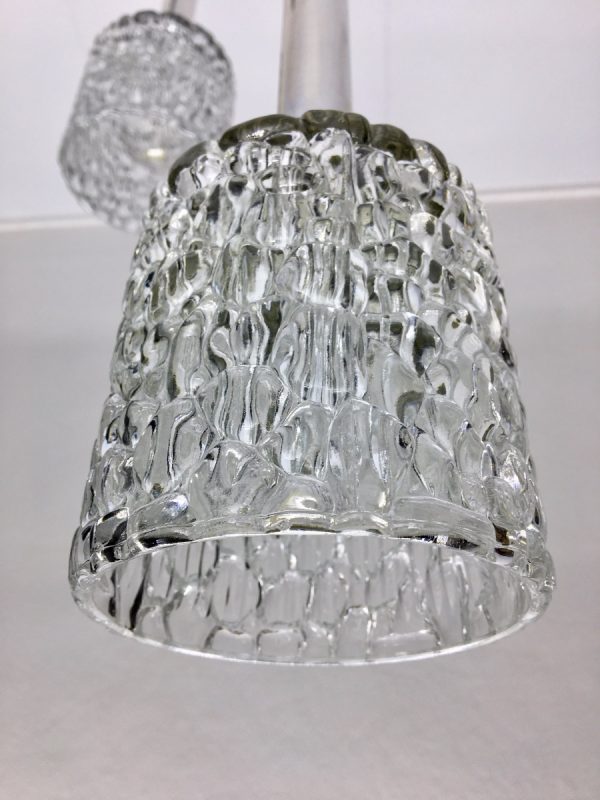 3 Light Pendent - Vintage 60's glass Lamp - Wila Germany