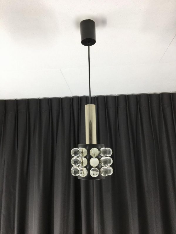 Rare Glass light Doria Lichtenwerken - Mid Century modern Pendent lamp