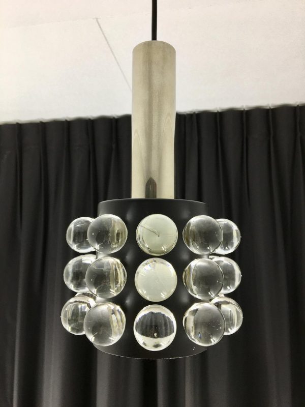 Rare Glass light Doria Lichtenwerken - Mid Century modern Pendent lamp