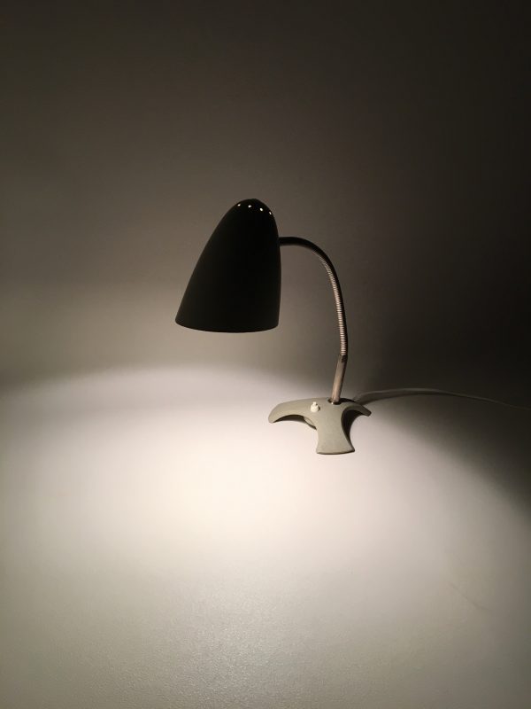 Vintage desk light - 60's design - retro table xl lamp - rare tripod flexible gooseneck