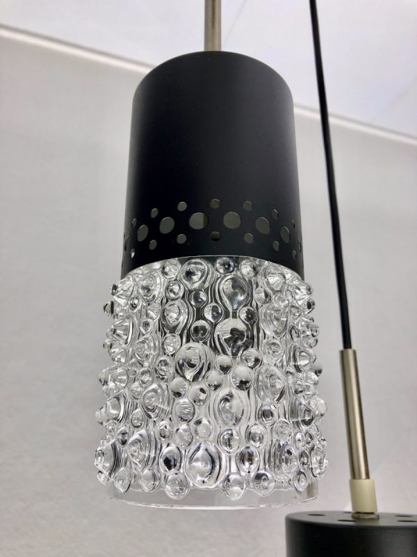 7 Light Pendent - Vintage 70's Lamp - VEB NARVA Leuchtenbau Lengenfeld - rare