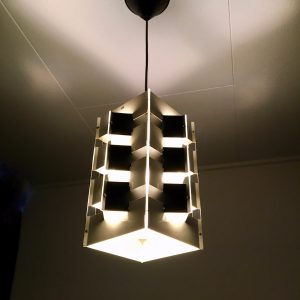 ANVIA pendent light - Jan Hoogervorst - 60's Dutch Design lamp - black & white