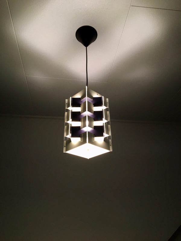 ANVIA - 60's Pendent Light - Jan Hoogervorst - Dutch Design Lamp - Purple echt vintage