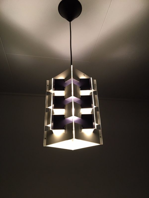 ANVIA - 60's Pendent Light - Jan Hoogervorst - Dutch Design Lamp - Purple echt vintage