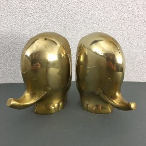 60s Brass Elephant bookend