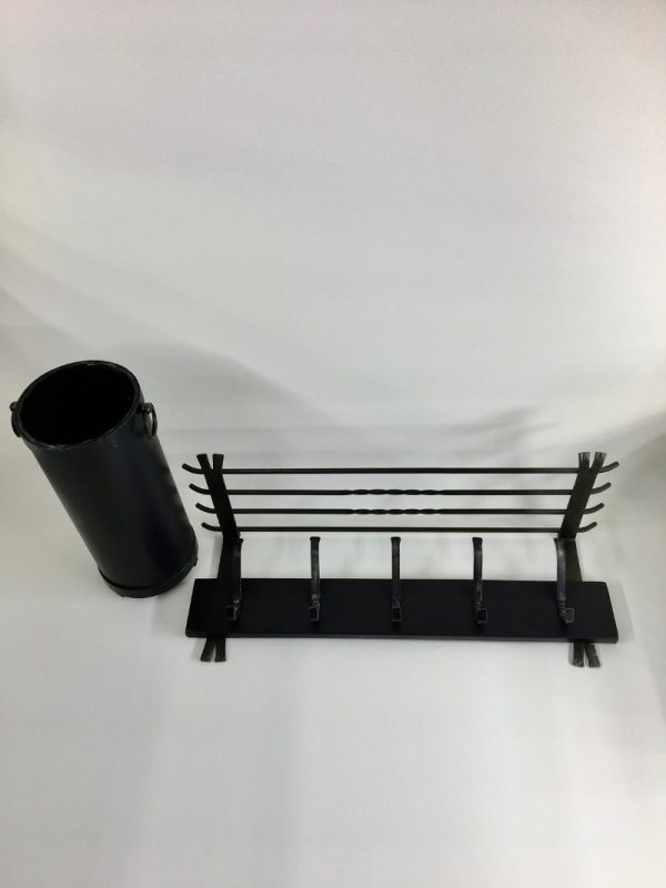 Large Vintage Mid Century Coat Rack with Umbrella Stand