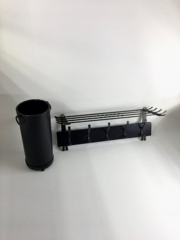 Large Vintage Mid Century Coat Rack with Umbrella Stand - Image 3
