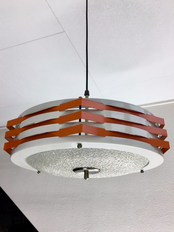 Modern Pendent Light - Rare 70's Metal Lamp - Vintage Philips - ANVIA Hoogervorst Style