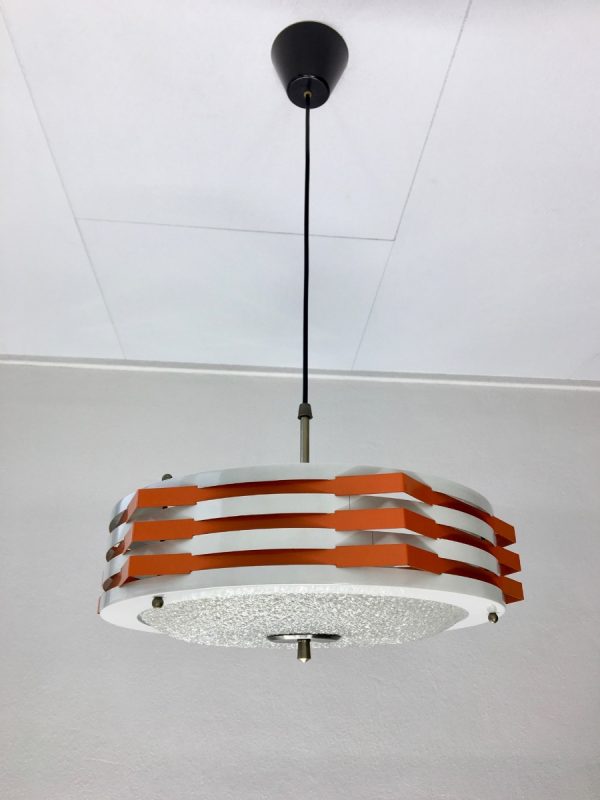 Modern Pendent Light - Rare 70's Metal Lamp - Vintage Philips - ANVIA Hoogervorst Style