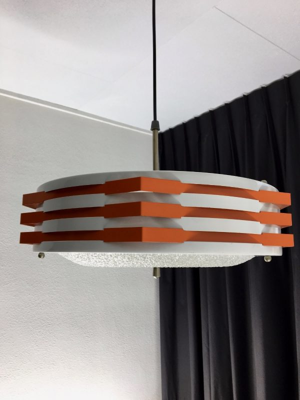 Modern Pendent Light - Rare 70's Metal Lamp - Vintage Philips - ANVIA Hoogervorst Style