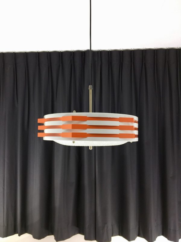 Modern Pendent Light - Rare 70's Metal Lamp - Vintage Philips - ANVIA Hoogervorst Style