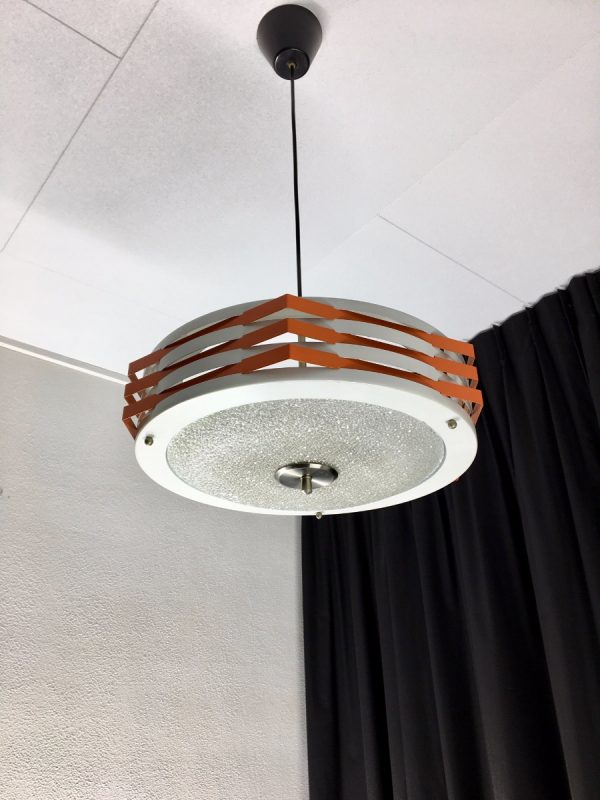 Modern Pendent Light - Rare 70's Metal Lamp - Vintage Philips - ANVIA Hoogervorst Style