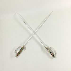 Murano glass epee 28" fencing set