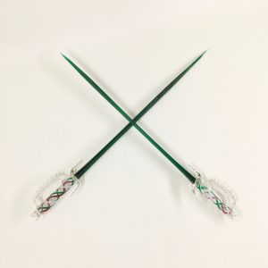 Murano Green Glass Epee Fencing Set