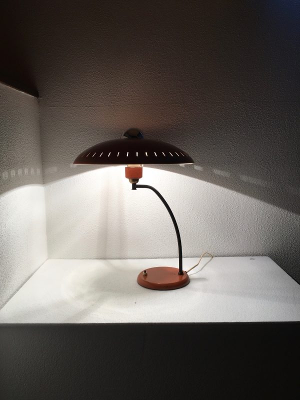 Philips 50's metal table lamp - rare Louis Kalff light