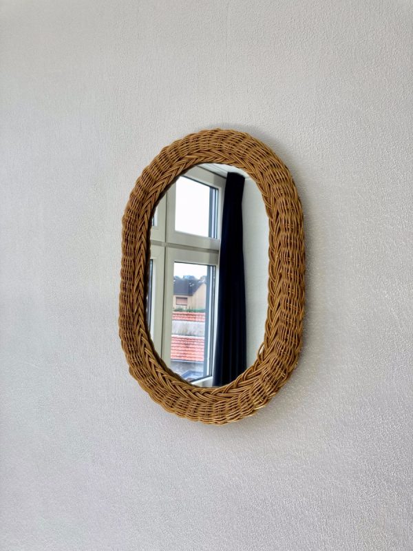 Rattan Oval Mirror - Image 2