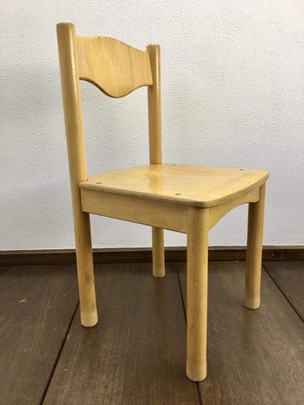 Schilte Children's school chair - 70's wooden Kids stool