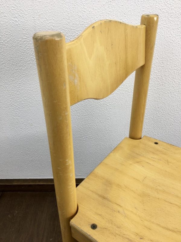 Schilte Children's school chair - 70's wooden Kids stool