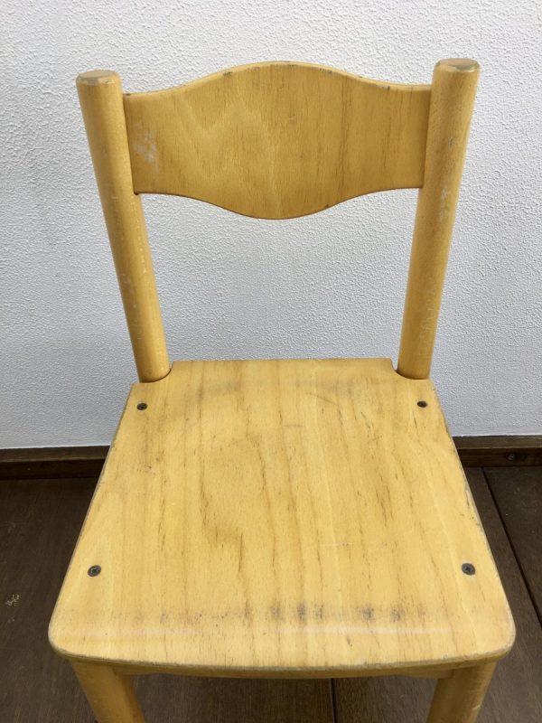 Schilte Children's school chair - 70's wooden Kids stool