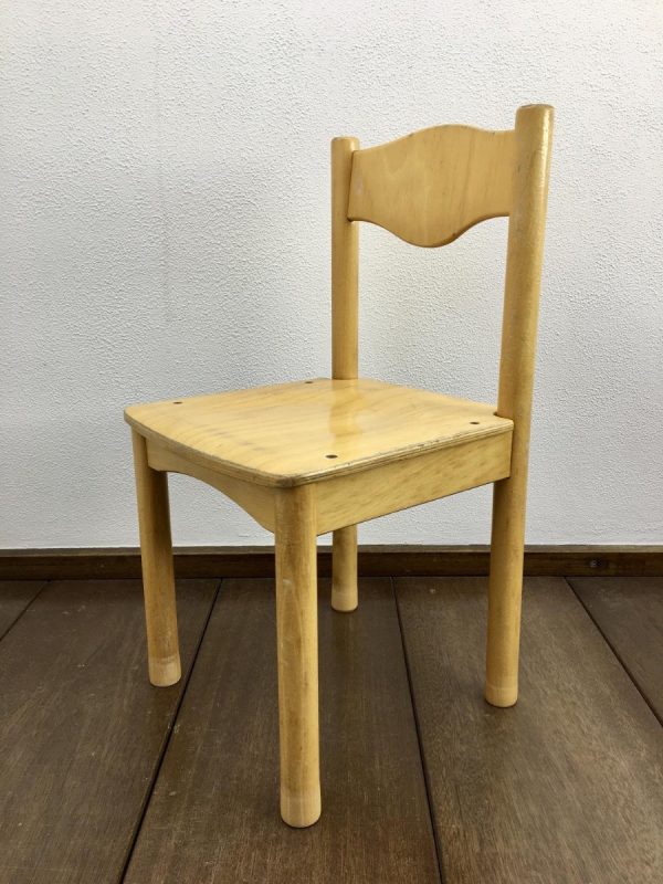 Schilte Children's school chair - 70's wooden Kids stool