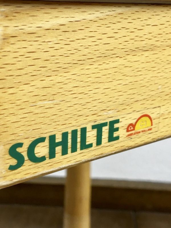 Schilte Children's school chair - 70's wooden Kids stool