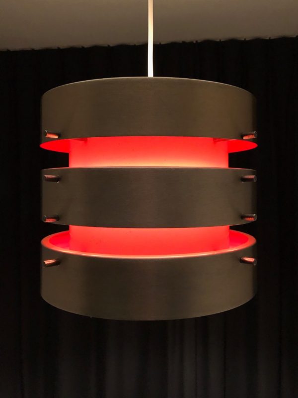Modern Scandinavian Stainless Steel Pendant Light - RARE 70's DDR Lamp