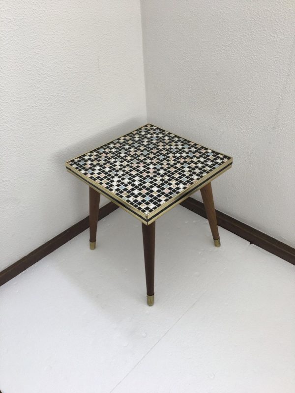 Vintage Midcentury Site Table with Mosaic Tiles - Plant Stand - 60's or 70's