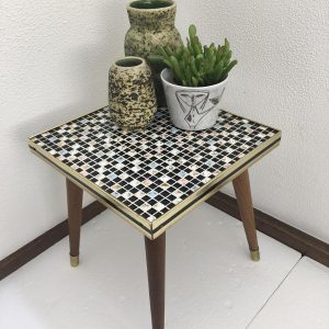 Vintage Midcentury Site Table with Mosaic Tiles - Plant Stand - 60's or 70's