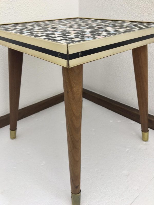 Vintage Midcentury Site Table with Mosaic Tiles - Plant Stand - 60's or 70's