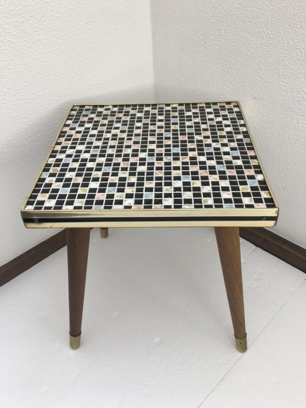 Vintage Midcentury Site Table with Mosaic Tiles - Plant Stand - 60's or 70's